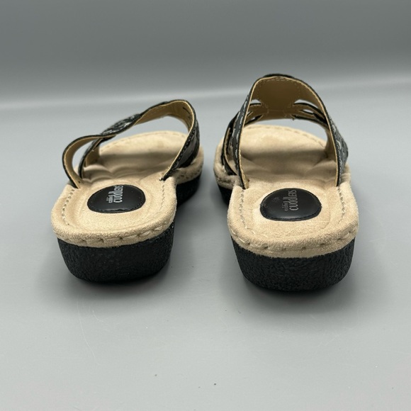 Cobbie Cuddlers Womens Bailey Slip On BLack Leather Upper Sandals Size 8.5 Wide - Picture 4 of 9